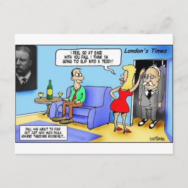 Roosevelt Funny Gifts Mugg m.fl. Vykort (Framsida)