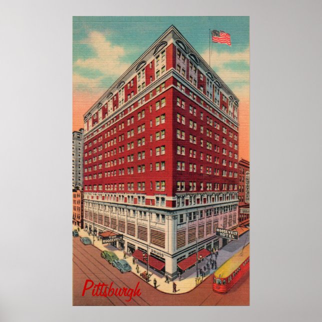 Roosevelt Hotel Vintage affisch (Framsidan)