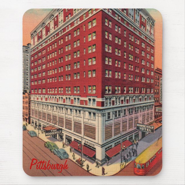 Roosevelt Hotel Vintage Mousepad Musmatta (Framsidan)