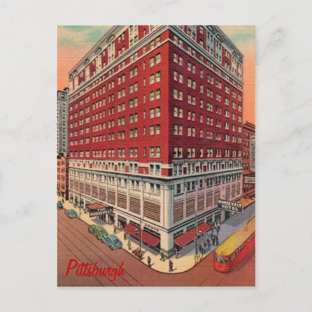 Roosevelt Hotel Vintage Postcard Vykort (Framsida)