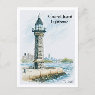 Roosevelt Island Lighthouse NYC vykort