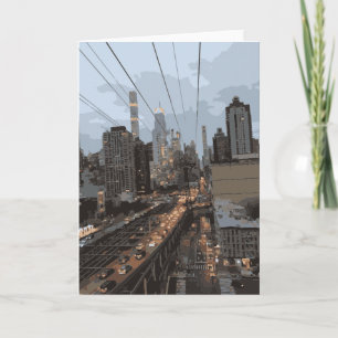 Roosevelt Island Tram New York City Himlar View Kort