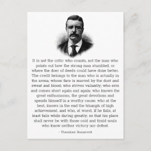 Roosevelt "Man i Arena" inspiration Vykort