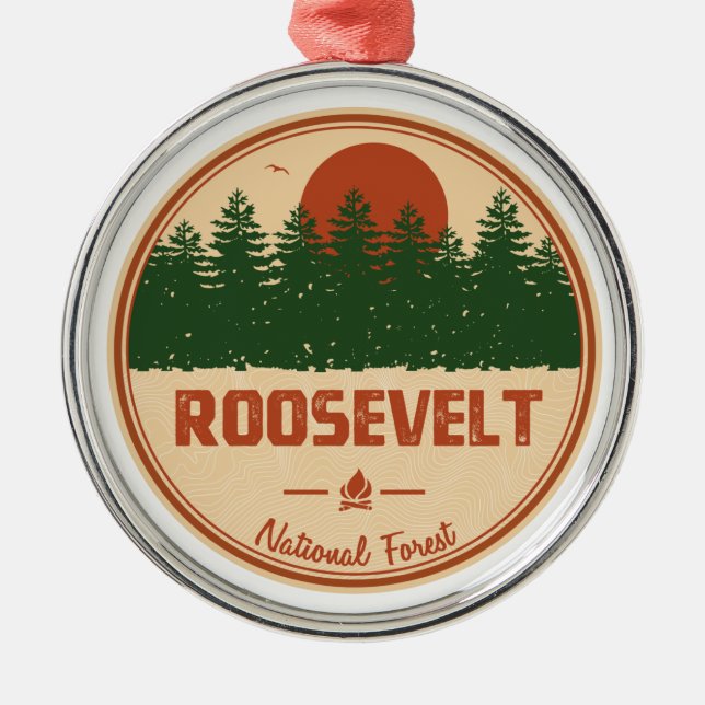 Roosevelt National Forest Julgransprydnad Metall (Framsidan)