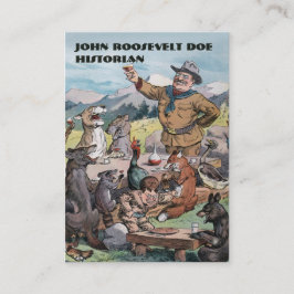 Roosevelt rostar djurlivhistorikervisitkorten visitkort