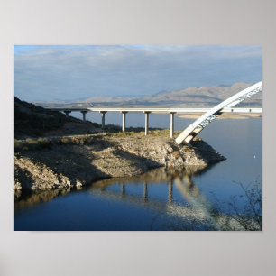 Roosevelt Sjö Bridge, Arizona Poster