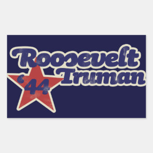 Roosevelt Truman 1944 Rektangulärt Klistermärke