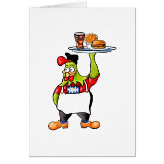 *Roostar pub waiter* Hälsningskort