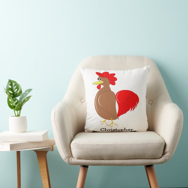 Rooster Design Personalised Kudde (Stol)