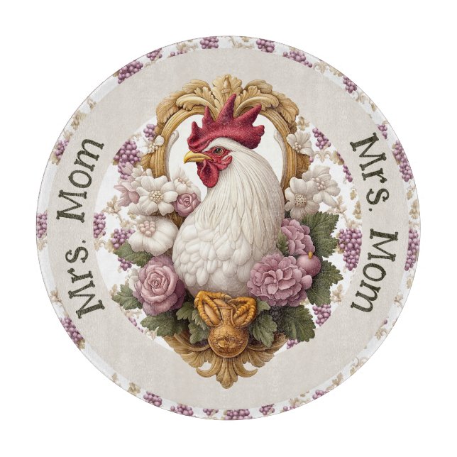 Rooster & Grapes Heraldic Crest in maroon, (Framsidan)