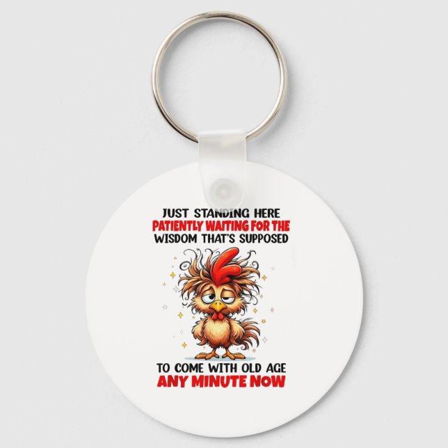 Rooster Just Standing Here Patiently Waiting For T Nyckelring (Framsida)