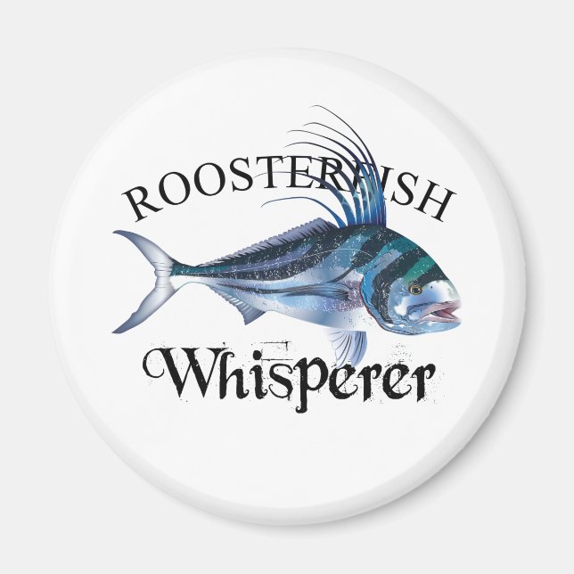 Roosterfish Whisperer Light Färgad Magnet (Framsidan)