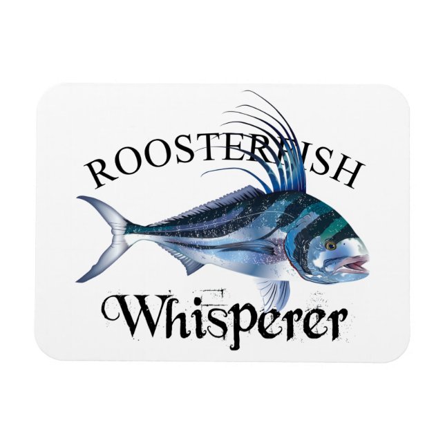 Roosterfish Whisperer Light Färgad Magnet (Horisontell)