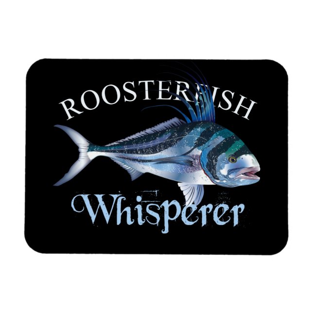 Roosterfish Whisperer Mörk Färgad Magnet (Horisontell)