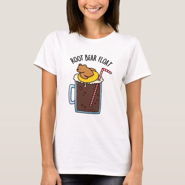 Root Bear Float Rolig Root Beer Pun T Shirt (Framsida)