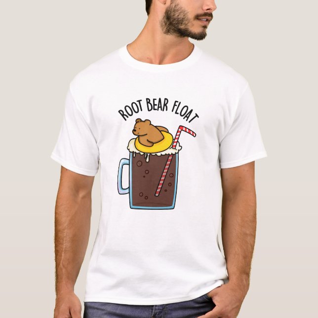 Root Bear Float Rolig Root Beer Pun T Shirt (Framsida)