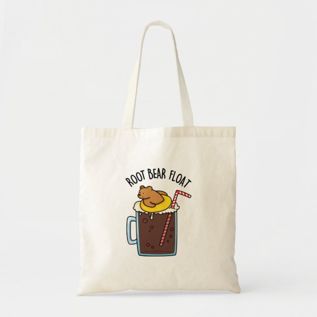 Root Bear Float Rolig Root Beer Pun Tygkasse (Framsidan)