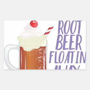 Root Beer Floatin Rektangulärt Klistermärke