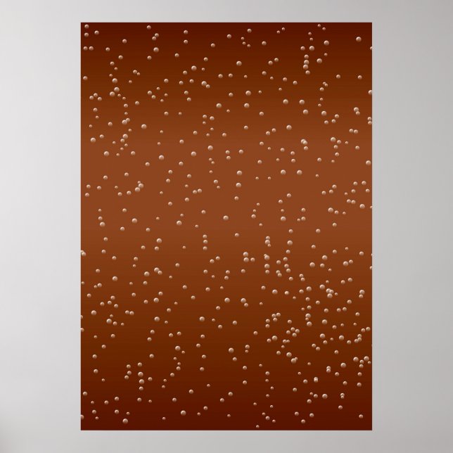 Root Beer med Små bubblor Background Art Poster (Framsidan)