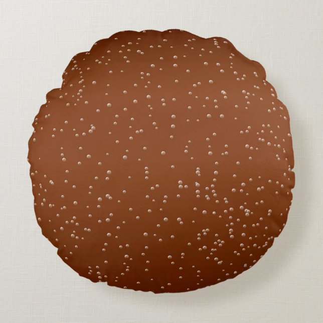 Root Beer med Små bubblor Background Art Rund Kudde (Framsidan)