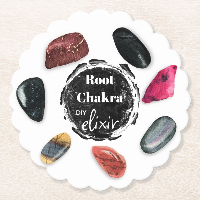 *~* Root Chakra Elixir AP64 Stones Underlägg Papper (Framsida)