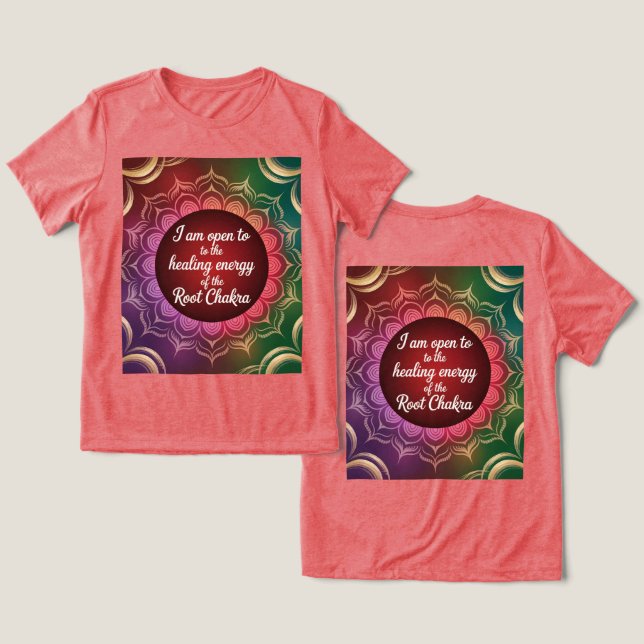 Root Chakra Healing T-Shirt (Design fram och bak)