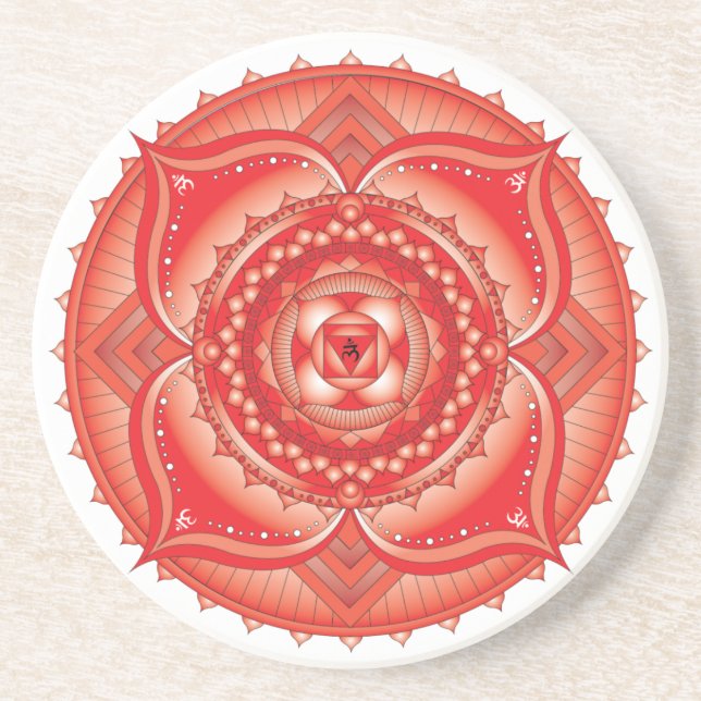 Root Chakra Light Mandala Underlägg (Framsidan)