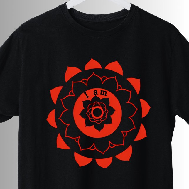Root Chakra Muladhara Red Mandala Yogi T Shirt (Skapare uppladdad)