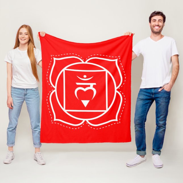 Root Chakra | Muladhara | Röd Fleecefilt (På plats)