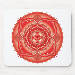 Root Chakra Red Mandala Mouse Pad Musmatta