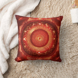 Root Chakra Red Mandala Pillow Kudde