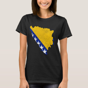 Root för Flagga i Bosnien och Hercegovina Karta, B T Shirt