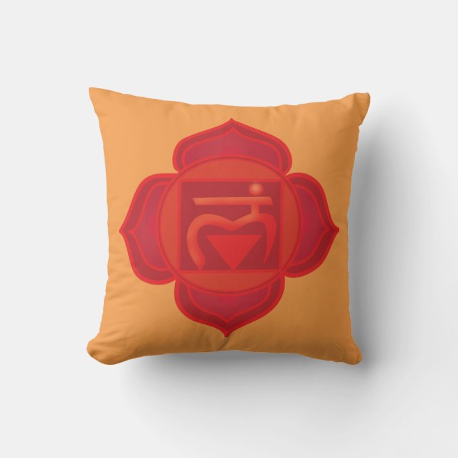 Root Muladhara chakra Throw Cushion 41 cm x 41 cm Kudde (Framsida)