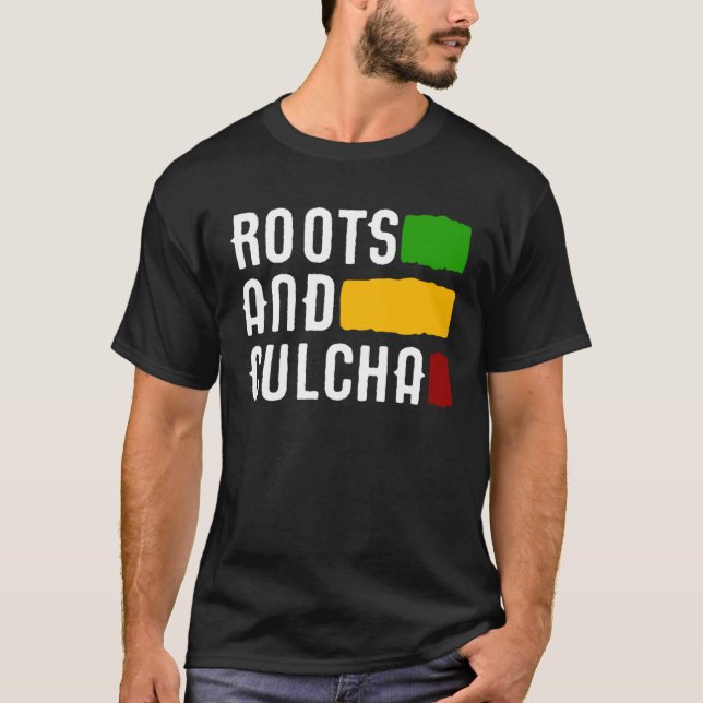 Root och Culcha Rasta Färg Reggae T Shirt (Framsida)