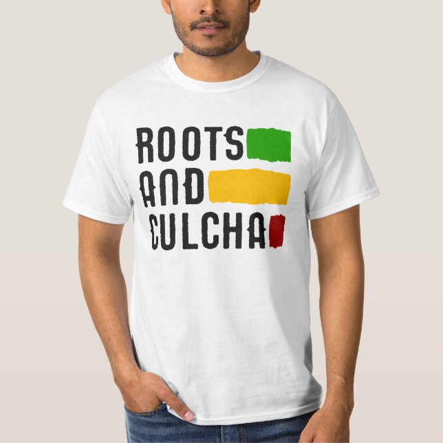 Root och Culcha Rasta Färg Reggae T Shirt (Framsida)