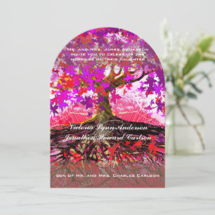 Root of Enchanted Oak Forest Wedding bjudande Inbjudningar
