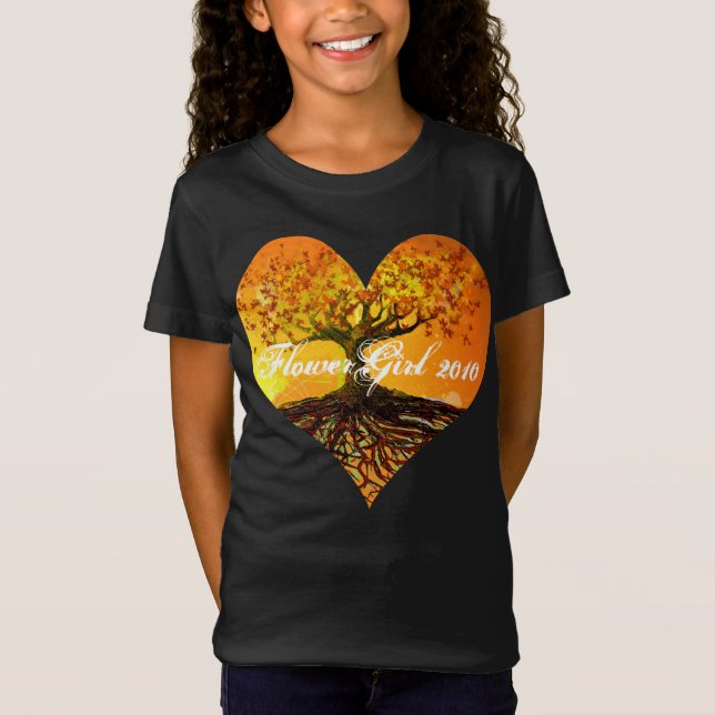Root till Kärlek Flower Girl T Shirt (Framsida)