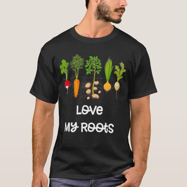 Root Vegetables  Cute Garden Gift 3Dk T Shirt (Framsida)