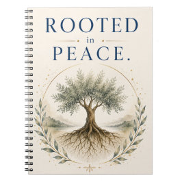 Rootad i fred mindfulness-journal anteckningsbok