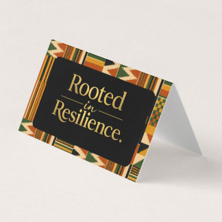 Rootad i Resilience Favor Bag Topper Visitkort