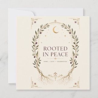 Rootad Romantik Plum Olive Personlig Bröllopsprese Tack Kort