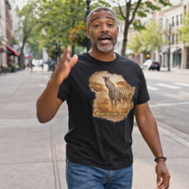 Rooted in Africa Zebra | African Wildlife Pride T Shirt