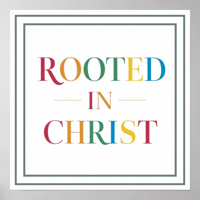 Rooted In Christ Bold Modern Foundation Poster (Framsidan)