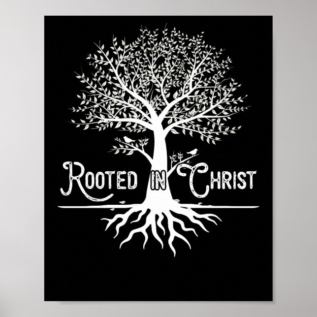 Rooted in Christ Christian Faith and Love in God Poster (Framsidan)