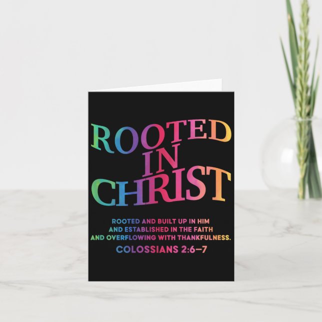 Rooted In Christ Is King Christian Jesus God Son S Kort (Framsida)