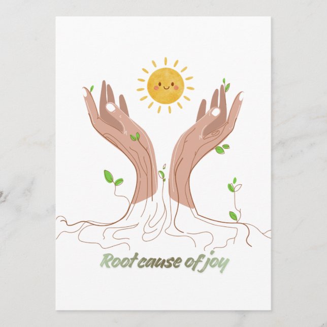 Rooted in Happiness | Uplifting Nature Card Julkort (Framsida)