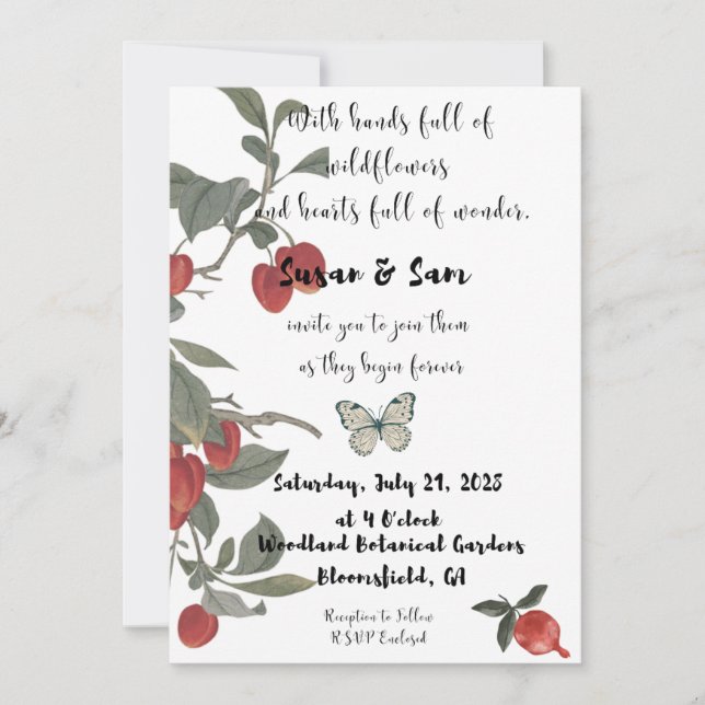 Rooted in Love Collection Wedding Invitation Inbjudningar (Framsida)