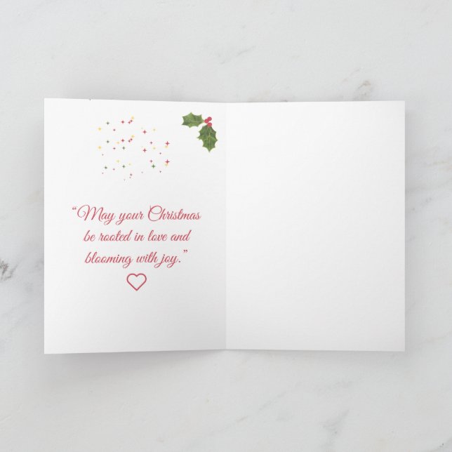 Rooted in Love, Growing in Joy—Botanical Christmas Helgkort (Inuti)