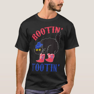 Rootin And Tootin Cowboy Katt Rolig T Shirt