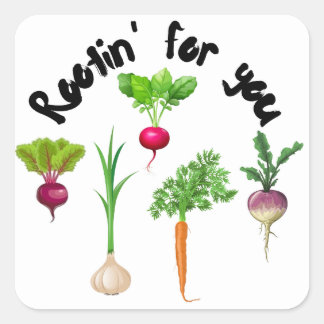 Rootin åt dig fyrkantigt klistermärke